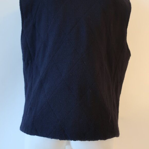Mens ZeroSettanta Studio Navy Wool Blend Mixed Media Reversible Vest 54 US/44 CO - Picture 9 of 16
